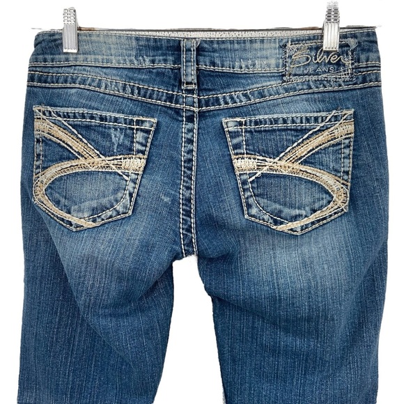 Silver Jeans‎ Co. Twisted Bootcut Low Rise Jeans Women's Size W27 L31 - Picture 7 of 13